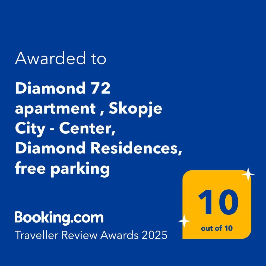 Diamond 72 Apartment , Skopje City - Center, Diamond Residences, Free Parking מראה חיצוני תמונה